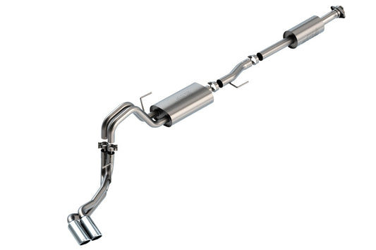 Borla F-150 2021 3.3L CC SB EC STB XL/XLT/Lariat/KR/Plnm/LTD 3/2.25 DSE Cat-Back S-Type Chrome Tips 140880