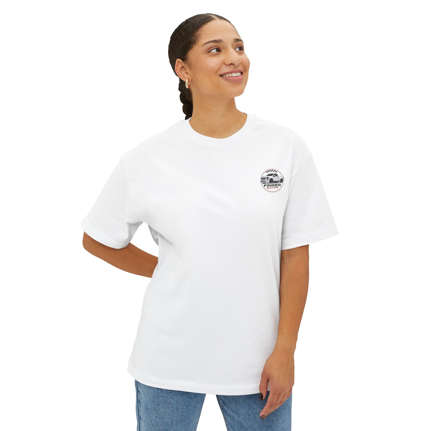 Finger Builds Truck Logo Tee — Oversized Boxy T‑Shirt