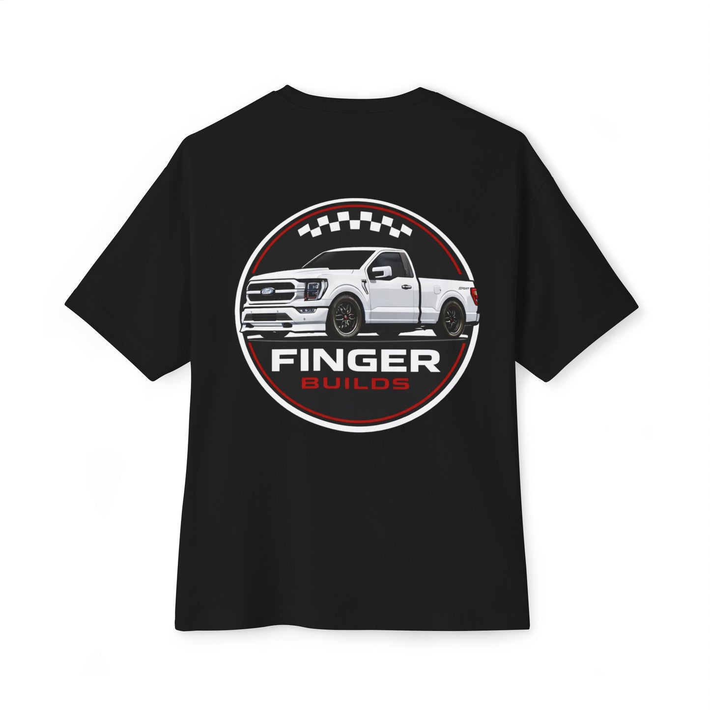 Finger Builds Truck Logo Tee — Oversized Boxy T‑Shirt