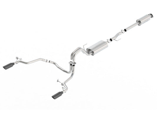 Borla 15-17 Ford F-150 2.7L/ 3.5L EcoBoost/ 5.0L V8 Rear Exit S-Type Catback Exhaust Black Chrome 140615BC