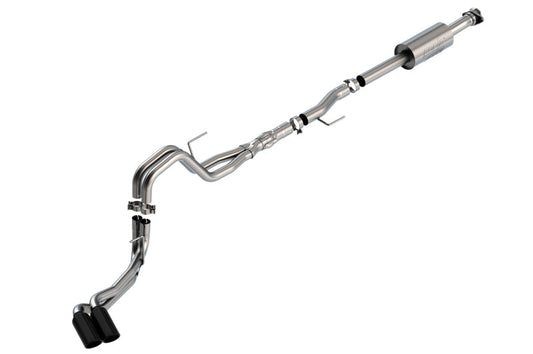 Borla F-150 2021 5.0L 4dr CC SB EC STB Lariat/KR/Platnm/LTD 3/2.25 DSE Cat-Back ATAK Black CHR Tips 140875BC