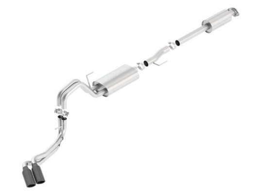 Borla 15-17 Ford F-150 2.7/3.5L V6 / 5.0 V8 2/4WD Black Chrome Angle-Cut Side Exit Catback Exhaust 140617BC