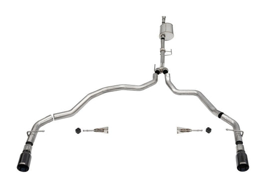 CORSA Performance Corsa 2021-2022 Ford F-150 SuperCab/6.5in Bed 3.5L V6 Sport Cat-Back Dual Rear Exit-Black PVD 21167BLK