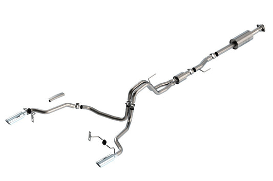 Borla F-150 2021 5.0L 4dr CC SB EC STB Lariat/KR/Platinum/LTD 3/2.25 SRE Cat-Back S-Type CHR Tips 140866