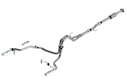 Borla F-150 2021 2.7L/3.5L 2/4wd 4dr CC SB EC STB Lari/King R/Plinum/LTD 3/2.25 Cat-Back AK CHR Tips 140864