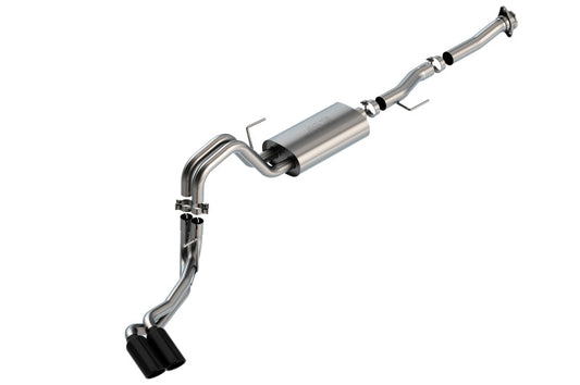 Borla F-150 2021 5.0L 2dr RC SB (122.8 WB) XL/XLT 3/2.25 DSE Cat-Back S-Type Black Chrome Tips 140876BC