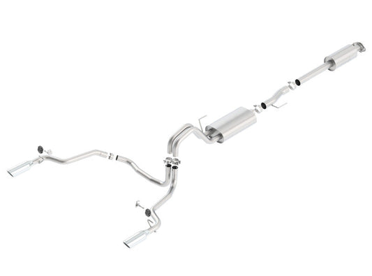 Borla 15-16 Ford F-150 3.5L EcoBoost Ext. Cab Std. Bed Catback Exhaust S-Type Single Split Rear Exit 140615